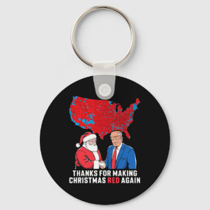 Porte-clés Merci De Rendre Noël Rouge Trump 2024 S