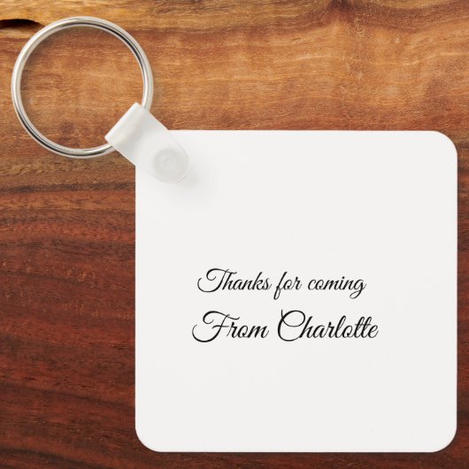 Porte-clés merci de venir ajouter un message texte (Recto)