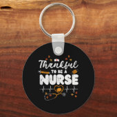 Porte-clés Merci D'Être Une Infirmière Thanksgiving Scrub Top (Recto)