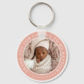 Porte-clés Merci D'Être Venu À Mon Baptême Photo Moderne (Recto)