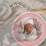 Porte-clés Merci D'Être Venu À Mon Baptême Photo Moderne<br><div class="desc">Ce design simple et classique est composé de typographie serif et d'ajouter une photo personnalisée. Merci d'être venu au saint baptême.</div>