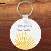 Porte-clés merci d'être venu nom du texte message soleil (Verso)