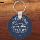 Porte-clés Merci du jour de l'appréciation des enseignants (Recto)