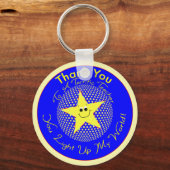 Porte-clés Merci du professeur étoilé par un étudiant (Recto)