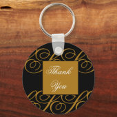 Porte-clés Merci Élégant Flèche d'or Appréciation (Recto)