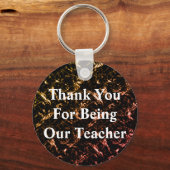 Porte-clés Merci Enseignant Métallic Classe Appréciation (Recto)