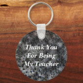 Porte-clés Merci Enseignant Noir Blanc Abstrait Motif (Recto)