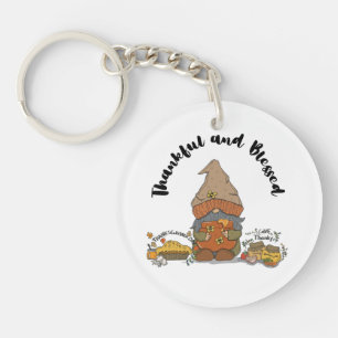 Porte-clés "Merci et béni" Gnome avec du miel et de la tarte