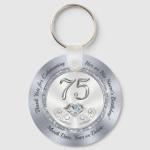 Porte-clés Merci, Faveurs pour 75e anniversaire, 75e DIAMOND (Recto)
