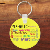 Porte-clés Merci, Gracias, Merci, Dank (Recto)