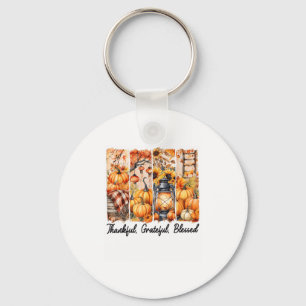 Porte-clés Merci Grateful Citrouille Fall Thanksgivin