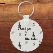 Porte-clés Merci Music Enseignant Musical Note Motif (Recto)