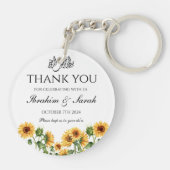 Porte-clés Merci nikah mariage musulman faveur floral (Dos)