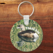 Porte-clés Merci Oiseau Réflexion Photo Appréciation (Recto)