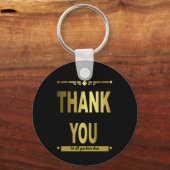 Porte-clés Merci Or noir moderne (Recto)