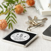 Porte-clés Merci personnalisé pour servir les dons du Seigneu (Côté)