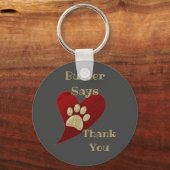 Porte-clés Merci Pet Sitter Dog Walker Empreinte de patte Mer (Recto)