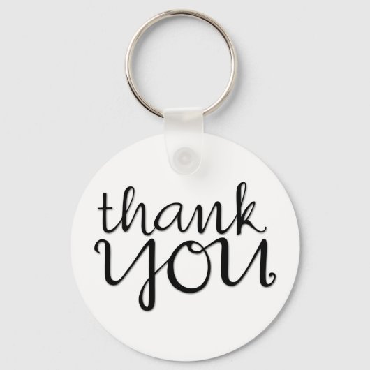 Porte-clés Merci Porte - clé noir cursive (Recto)