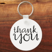 Porte-clés Merci Porte - clé noir cursive (Recto)