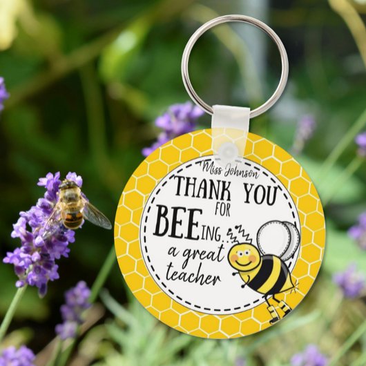 Porte-clés merci pour bee-ing un grand professeur bee