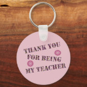 Porte-clés Merci Pour Être Mon Enseignant Arrière - plan Pers (Recto)