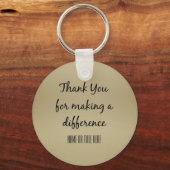 Porte-clés Merci pour faire la différence Personnalisé (Recto)