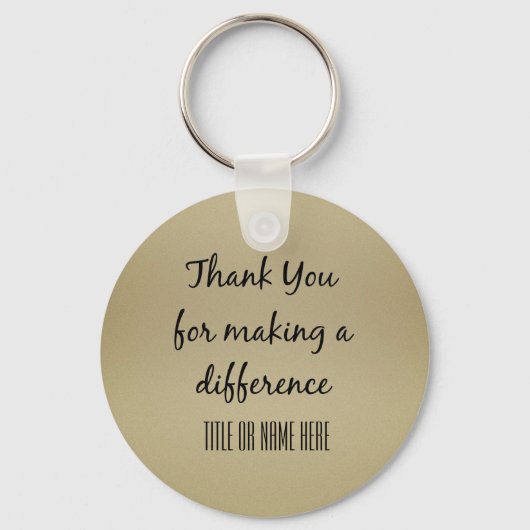 Porte-clés Merci pour faire une différence personnalisée (Recto)