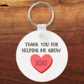 Porte-clés Merci Pour M'Aider À Cultiver Enseignant (Recto)