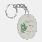 Porte-clés Merci pour m'aider à développer Plante d'aquarelle (Devant gauche)