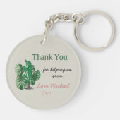 Porte-clés Merci pour m'aider à développer Plante d'aquarelle (Dos)