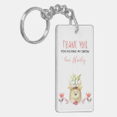 Porte-clés Merci pour m'aider à grandir Plante pointu (Devant gauche)