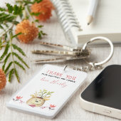 Porte-clés Merci pour m'aider à grandir Plante pointu (Devant droit)