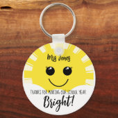 Porte-clés Merci pour rendre l'année scolaire brillante profe (Verso)