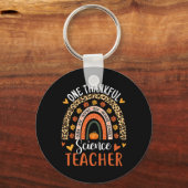 Porte-clés Merci professeur de sciences Thanksgiving Rainbow (Recto)