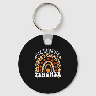 Porte-clés Merci professeur Thanksgiving Rainbow Leopard Fall