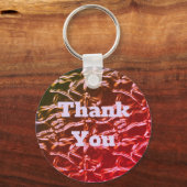 Porte-clés Merci rose clair métal brillant Abstrait (Recto)