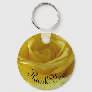 Porte-clés Merci Rose Jaune Photo Pastel Jardin Fleur
