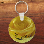 Porte-clés Merci Rose Jaune Photo Pastel Jardin Fleur (Recto)