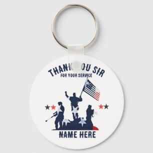 Porte-clés Merci Sir Pour Votre Service Personnalisé