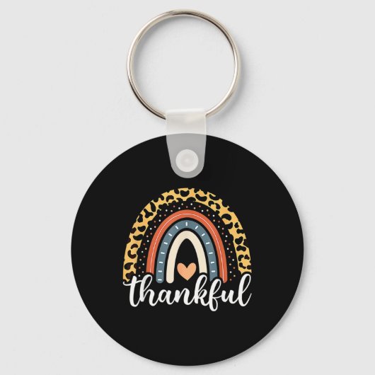 Porte-clés Merci Thanksgiving Rainbow Empreinte de léopard 20 (Recto)