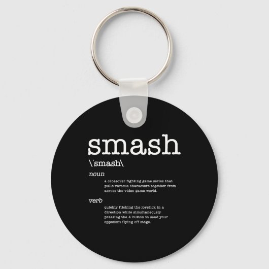 Porte-clés Merci Videogames Smash Définition Jeu Vidéo (Recto)
