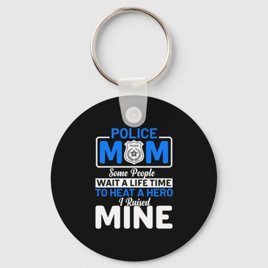 Porte-clés Mère Art Fière Police Maman (Recto)