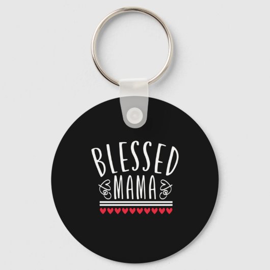 Porte-clés Mère Cadeau Béni à maman (Recto)