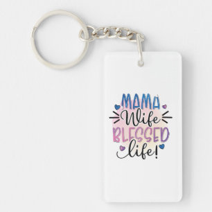Porte-clés Mère Cadeau Mama Femme Bienheureuse Vie