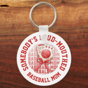 PORTE-CLÉS MÈRE DE BASE-BALL LOQUACE STYLÉE ET AMUSANTE