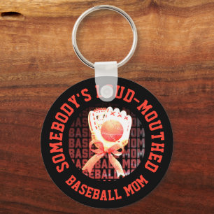 PORTE-CLÉS MÈRE DE BASE-BALL STYLÉE ET BRUYANTE