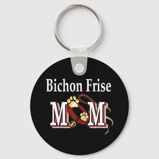 Porte-clés Mère de Bichon Frise (Recto)
