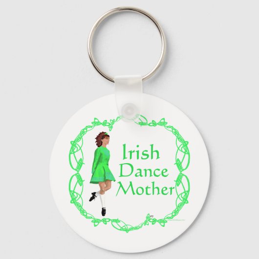 Porte-clés Mère de danse step Irlandaise - Vert (Recto)