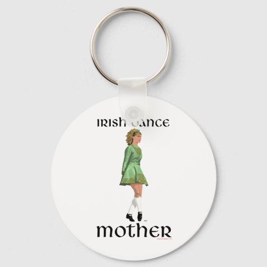 Porte-clés Mère de danse step Irlandaise - Vert (Recto)