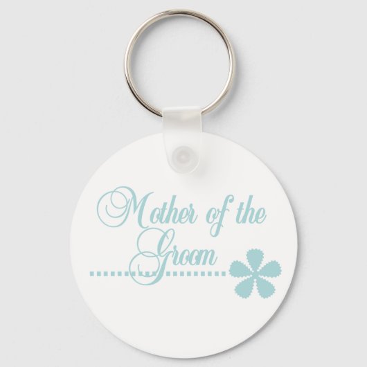 Porte-clés Mère de Groom Élégance Turquoise (Recto)
